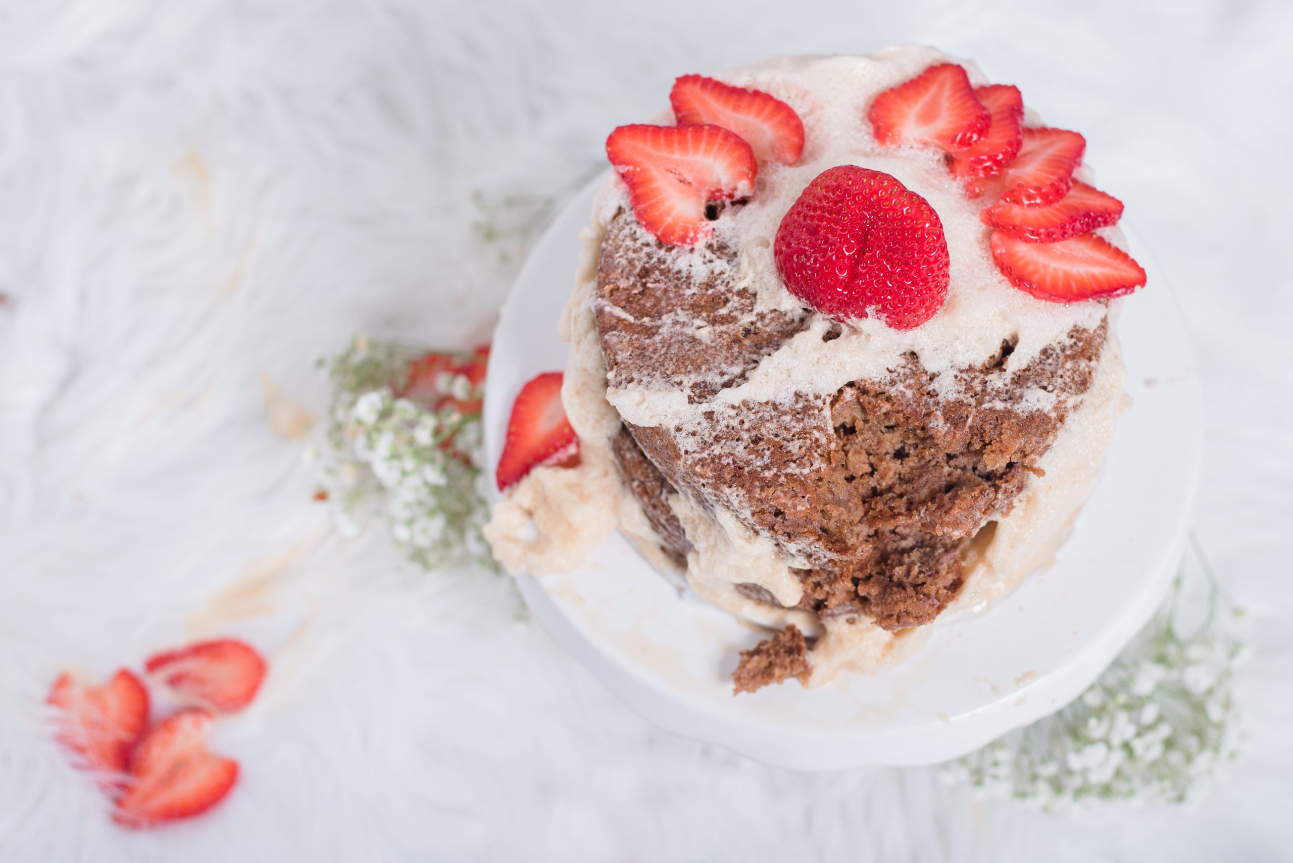 Smashed strawberry cake for Annessa's first year