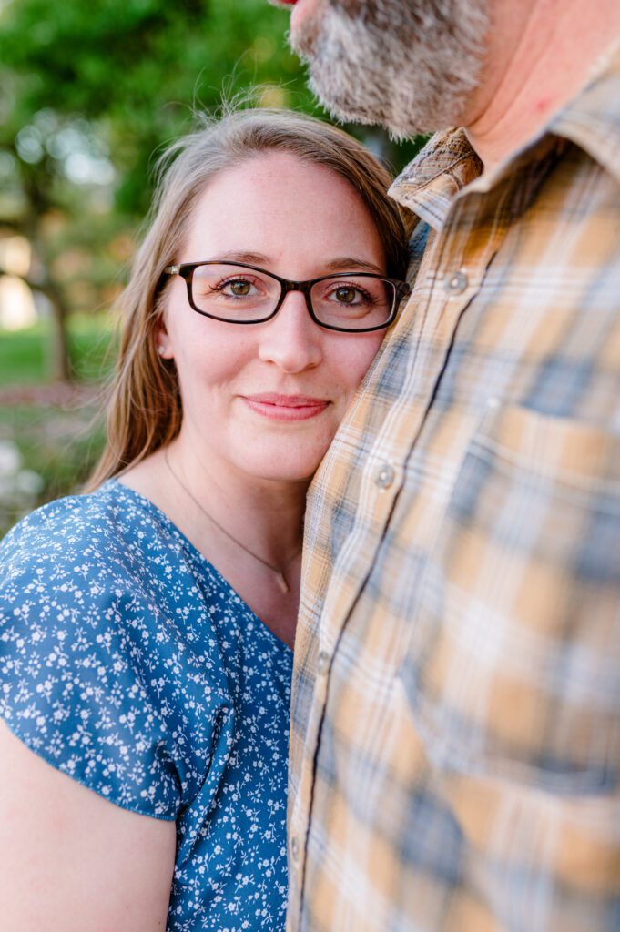 Engagement photos of bride