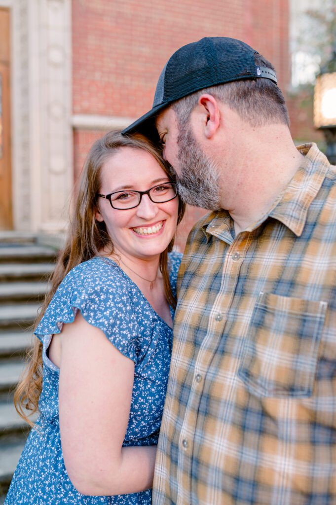 Engagement photos of bride